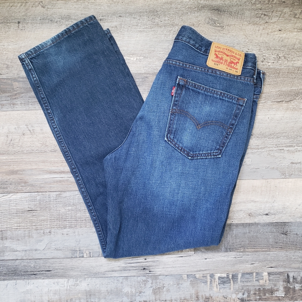 34x30 LEVI'S 514 DENIM JEANS GUC
